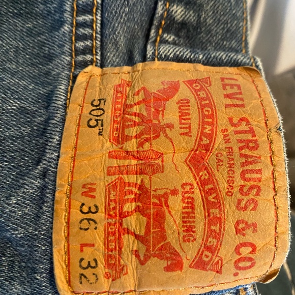 Levi's Other - Levi's Men’s Straight Leg Jeans in Blue Denim with Tan Leather Patch